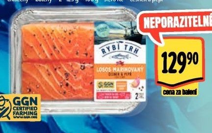 Losos marinovaný - filet s kůží