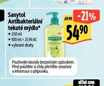 Sanytol Antibakteriální tekuté mýdlo