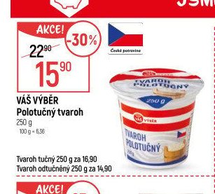 Váš Výběr Polotučný tvaroh 250 g
