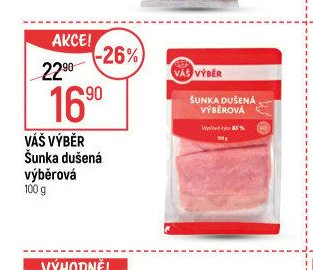 Váš Výběr Šunka dušená výběrová 100 g