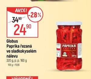Globus Paprika řezaná ve sladkokyselém nálevu