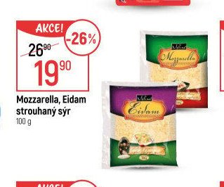 Mozzarella, Eidam strouhaný sýr