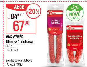 Uherská klobása Váš Výběr