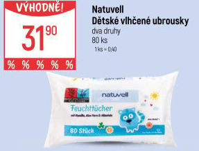 Vlhčené ubrousky dětské Natuvell