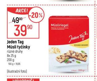 Jeden Tag Müsli tyčinky