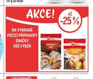 Na vybrané pečící přípravky značky Váš Výběr