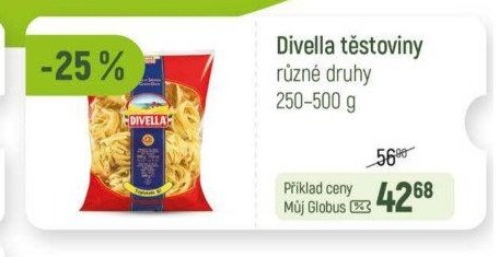 Divella těstoviny různé druhy 250-500 g