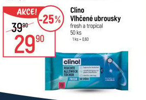 Vlhčené ubrousky Clino!