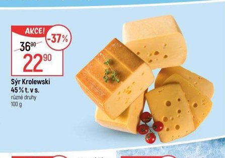 Sýr Krolewski 45% t. v s.