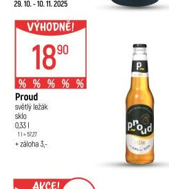 Proud světlý ležák