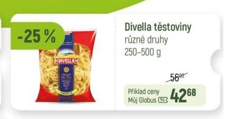 Divella těstoviny různé druhy 250-500 g
