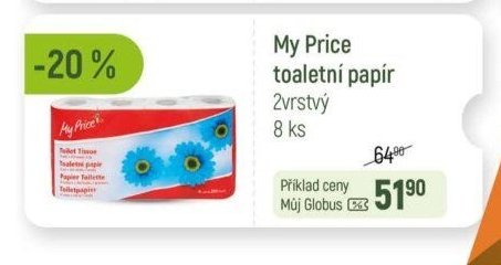 My Price toaletní papír 2vrstvý 8 ks