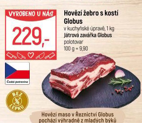 Hovězí žebra s kostí Globus