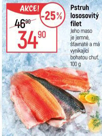 Pstruh lososovitý filety