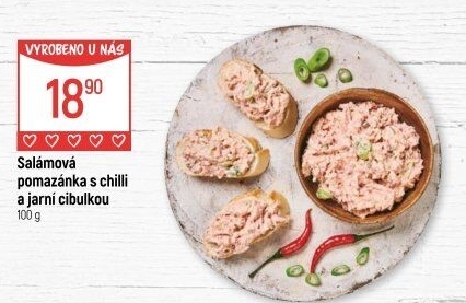 Salámová pomazánka s chilli a jarní cibulkou Globus