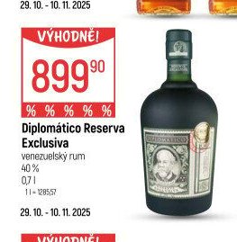 Diplomático Reserva Exclusiva venezuelský rum 40% 0,7 l