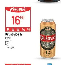 Krušovice 12 ležák plech 0,5 l