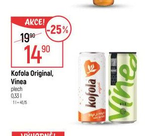 Kofola Original, Vinea plech 0,33 l