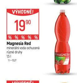 Magnesia Red minerální voda ochucená různé druhy 1,5 l