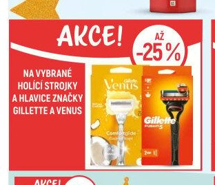 Na vybrané holicí strojky a hlavice značky Gillette a Venus
