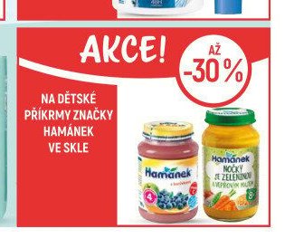 Na dětské příkrmy značky Hamánek ve skle