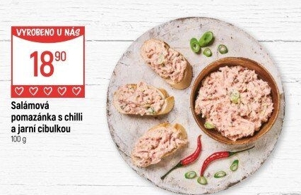 Salámová pomazánka s chilli a jarní cibulkou Globus