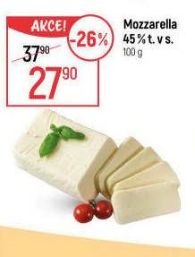 Sýr Mozzarella cihla 45%