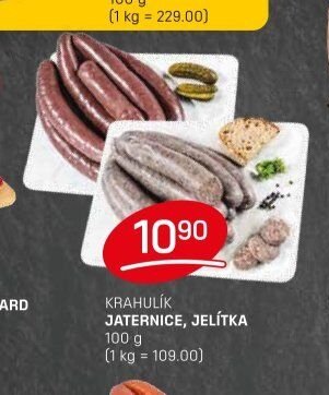 Krahulík Jaternice, Jelítka