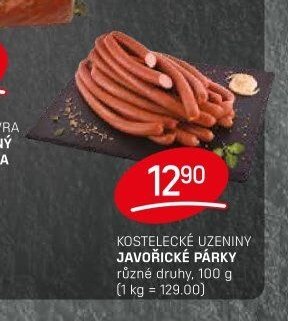 Kostelecké uzeniny Javořické párky
