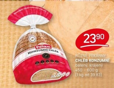 Chléb konzumní Penam