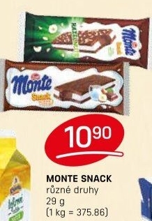 Dezert mléčný Monte Snack Zott