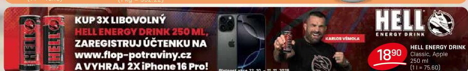 Energetický nápoj Hell