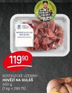 Hovězí maso na guláš Kostelecké uzeniny