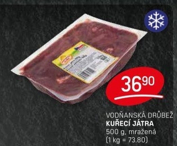 Játra kuřecí mražená Vodňanské kuře