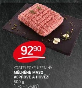 Mělněné maso mix Kostelecké uzeniny
