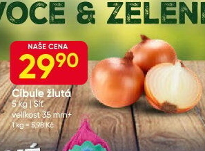 Cibule kuchyňská žlutá