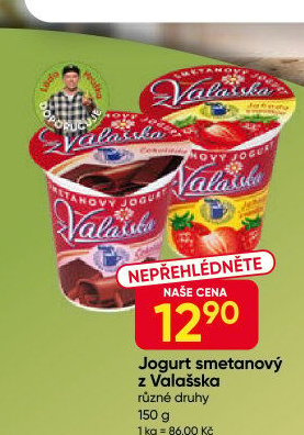 Jogurt smetanový ochucený z Valašska Mlékárna Valašské Meziříčí
