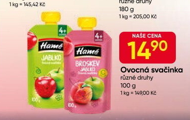 Kapsička ovocná svačinka Hamé