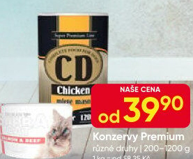 Konzerva pro psy premium CD Delikan