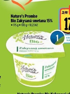 Nature's Promise Bio Zakysaná smetana 15%