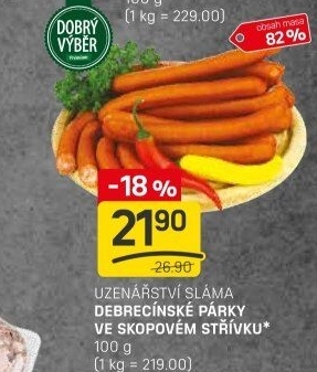Debrecínské párky Prémium Dobrý Výběr