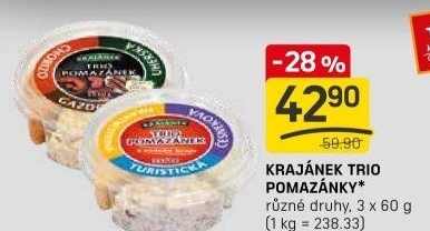 Pomazánky Trio Krajánek