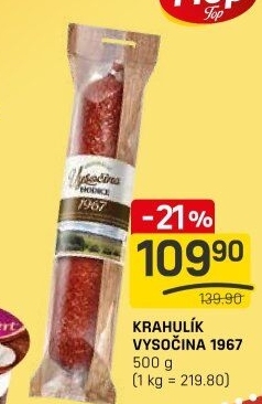 Salám Vysočina 1967 Krahulík