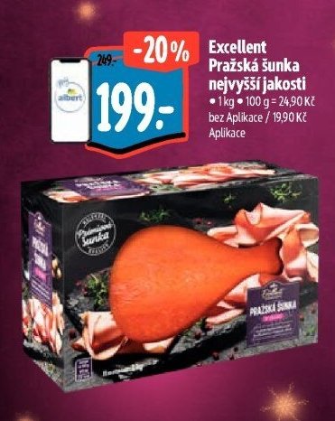 Excellent Pražská šunka nejvyšší jakosti