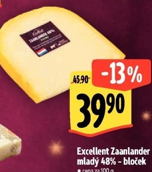 Sýr Zaanlander mladý 48 % Albert Excellent