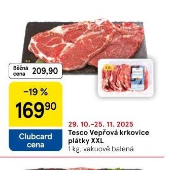 Tesco Vepřová krkovice plátky XXL
