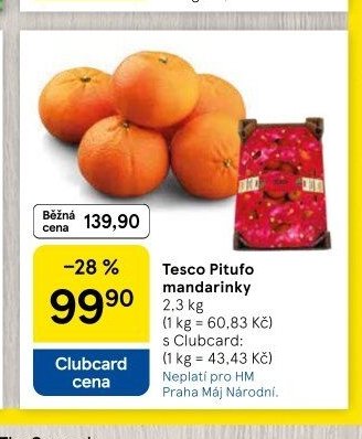Tesco Pitufo mandarinky