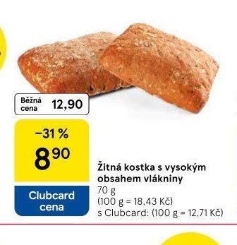 Žitná kostka s vysokým obsahem vlákniny