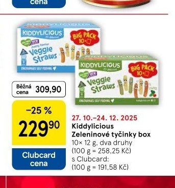 Kiddylicious Zeleninové tyčinky box