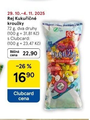 Rej Kukuřičné kroužky 72 g